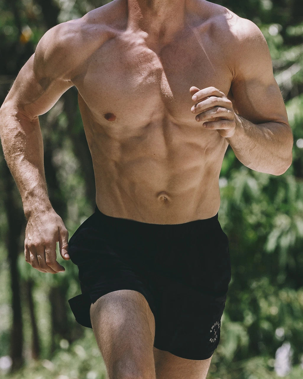 Athlete wearing 2-in-1 shorts during MMA training