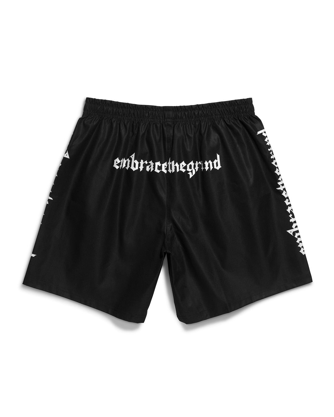 MMA training shorts back view with sublimation print