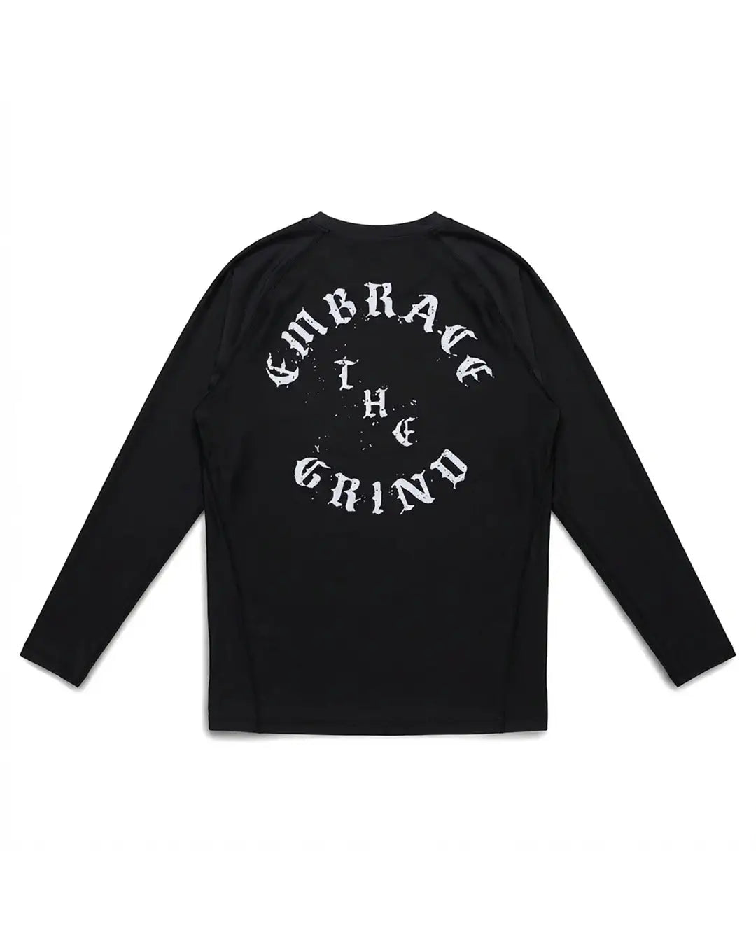 Long sleeve rashguard V2 back view with sublimation print